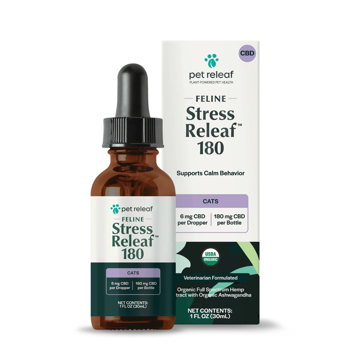 Pet Releaf 180mg Calming CBD Oil For Cats