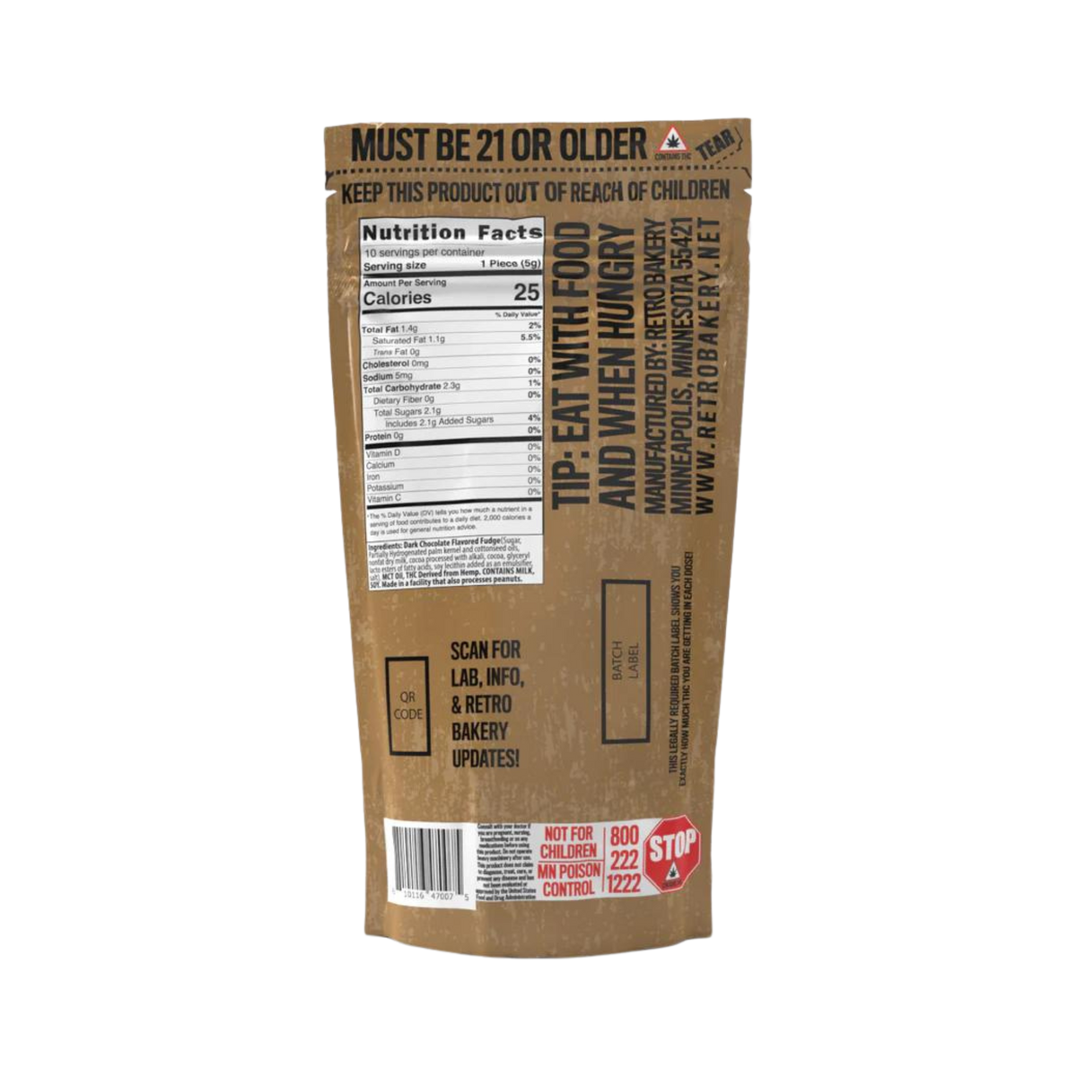 Retro Bakery | D9 Chocolate Bar 50 mg