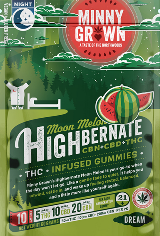Minny Grown | Highbernate Moon Melon 5 mg THC