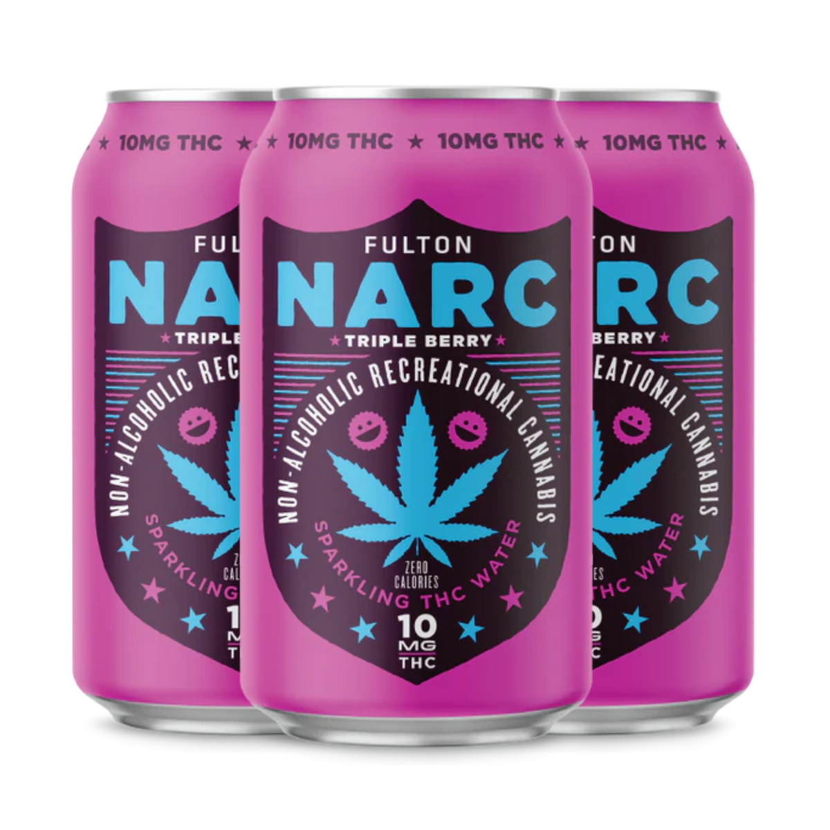Fulton Narc THC Sparkling Water | Triple Berry 10 mg 4 pk