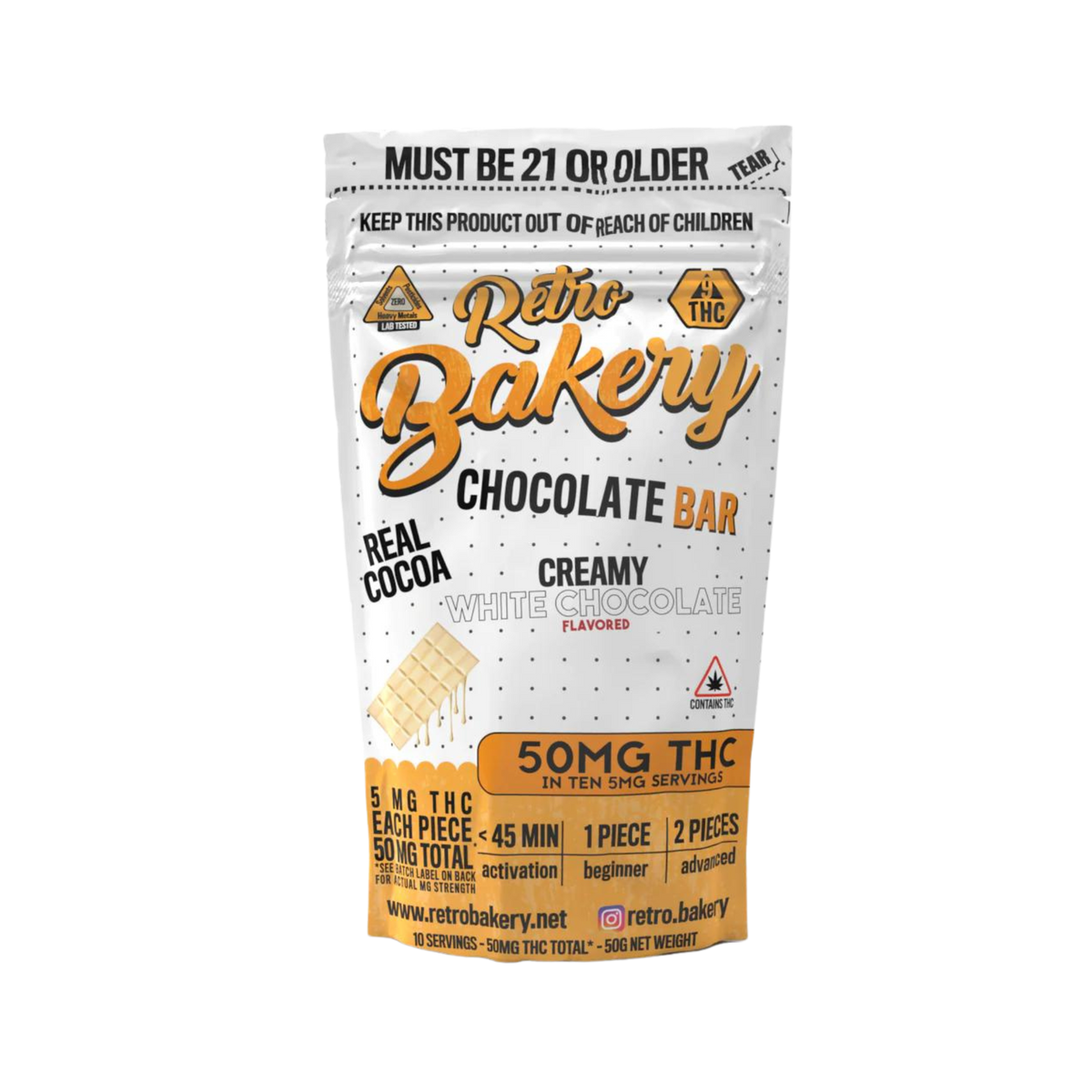Retro Bakery | D9 Chocolate Bar 50 mg