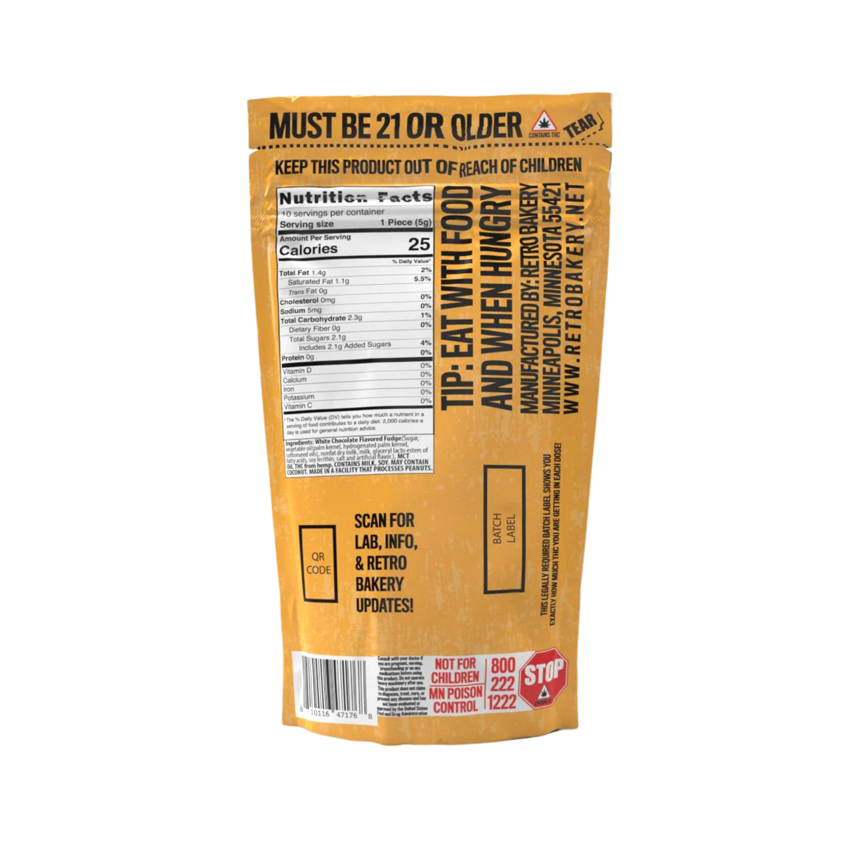 Retro Bakery | D9 Chocolate Bar 50 mg