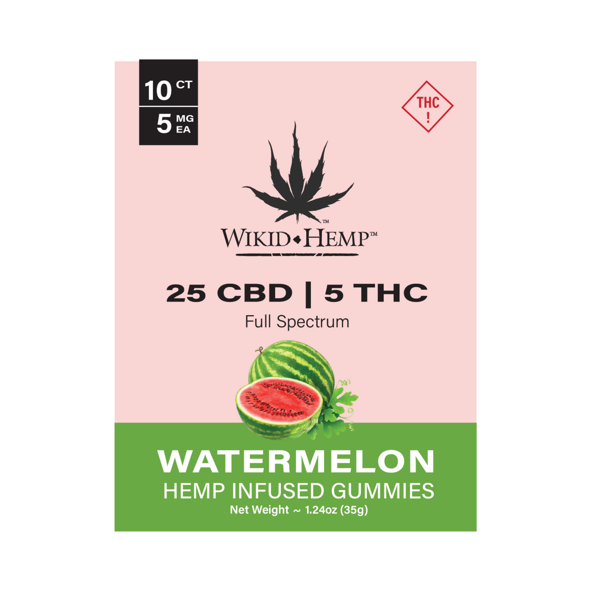 Wikid Hemp THC 5:1 Watermelon
